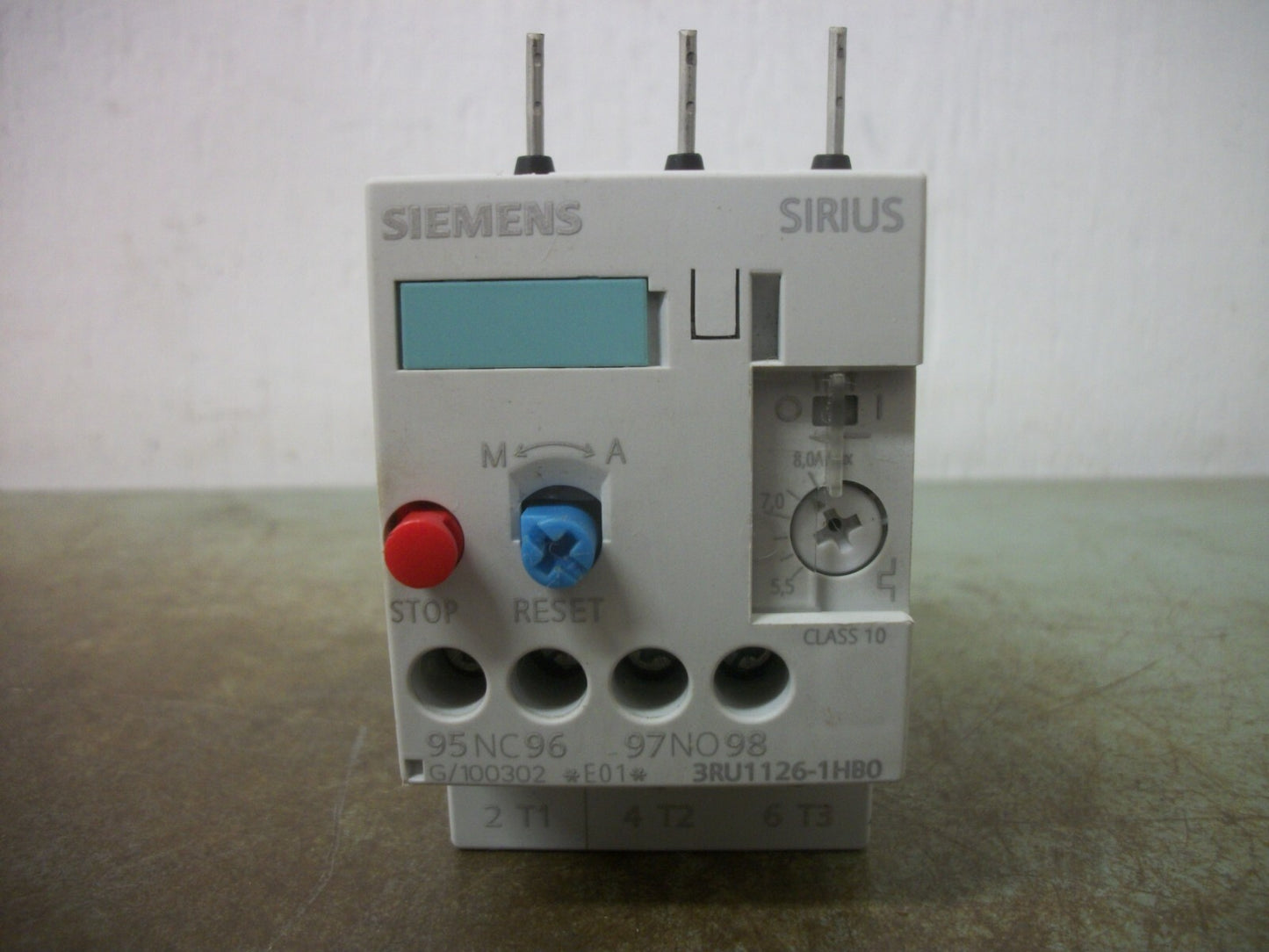 SIEMENS THERMAL OVERLOAD RELAY 3RU1126-1HB0 5.5-8AMP