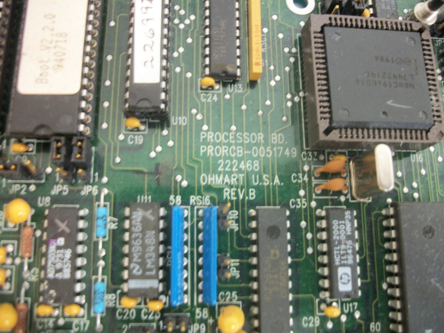 OHMART PROCESSOR BOARD PRORCB-0051749 222468 REV B