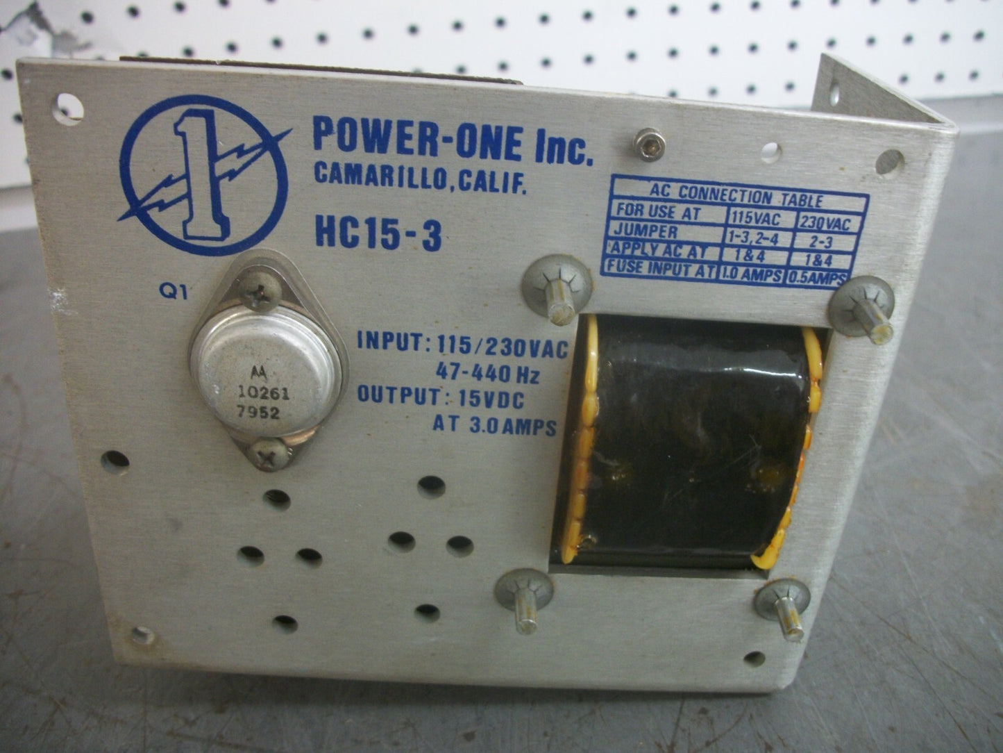 POWER-ONE POWER SUPPLY HC15-3 15VDC 3AMP