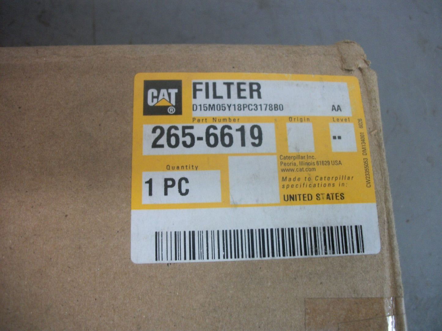 CAT AIR FILTER 265-6619 NIB