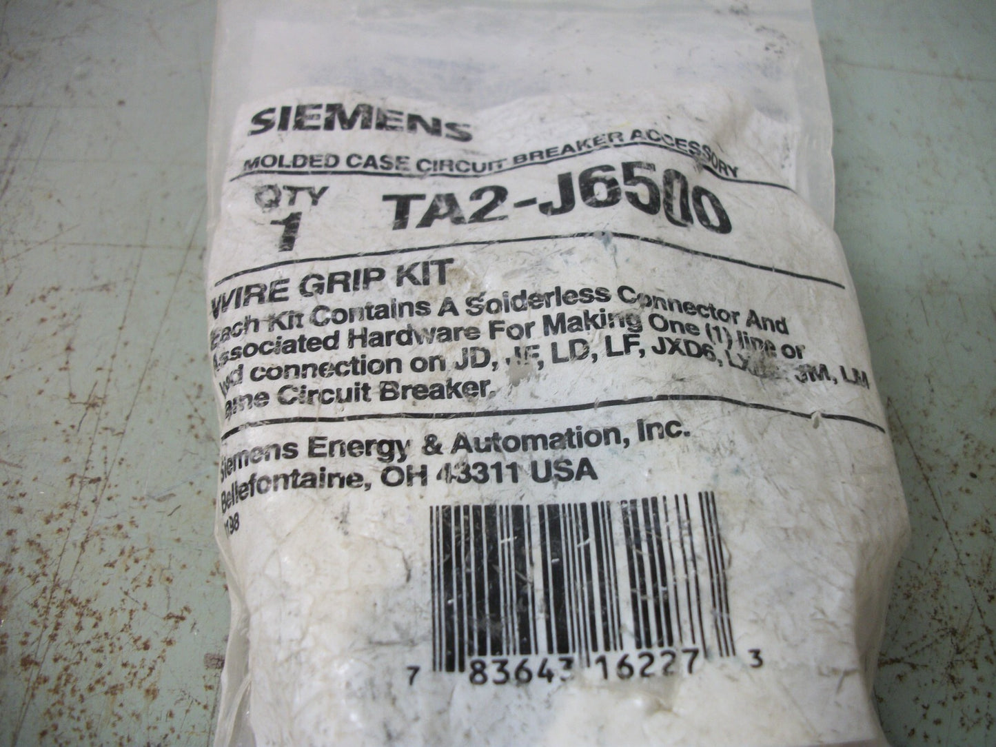 SIEMENS CIRCUIT BREAKER LUG FOR JD, JF, LD, LF, JXD6, LXD6, JM, LM TA2-J6500 NEW