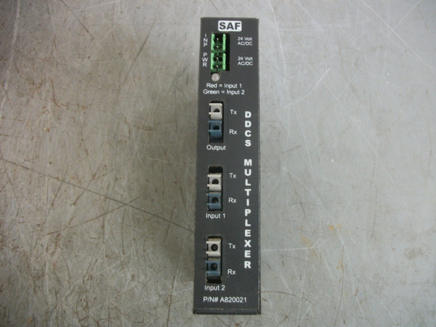 SAFPHIRE DDCS FIBER OPTIC MULTIPLEXER MODULE A820021 24VOLT