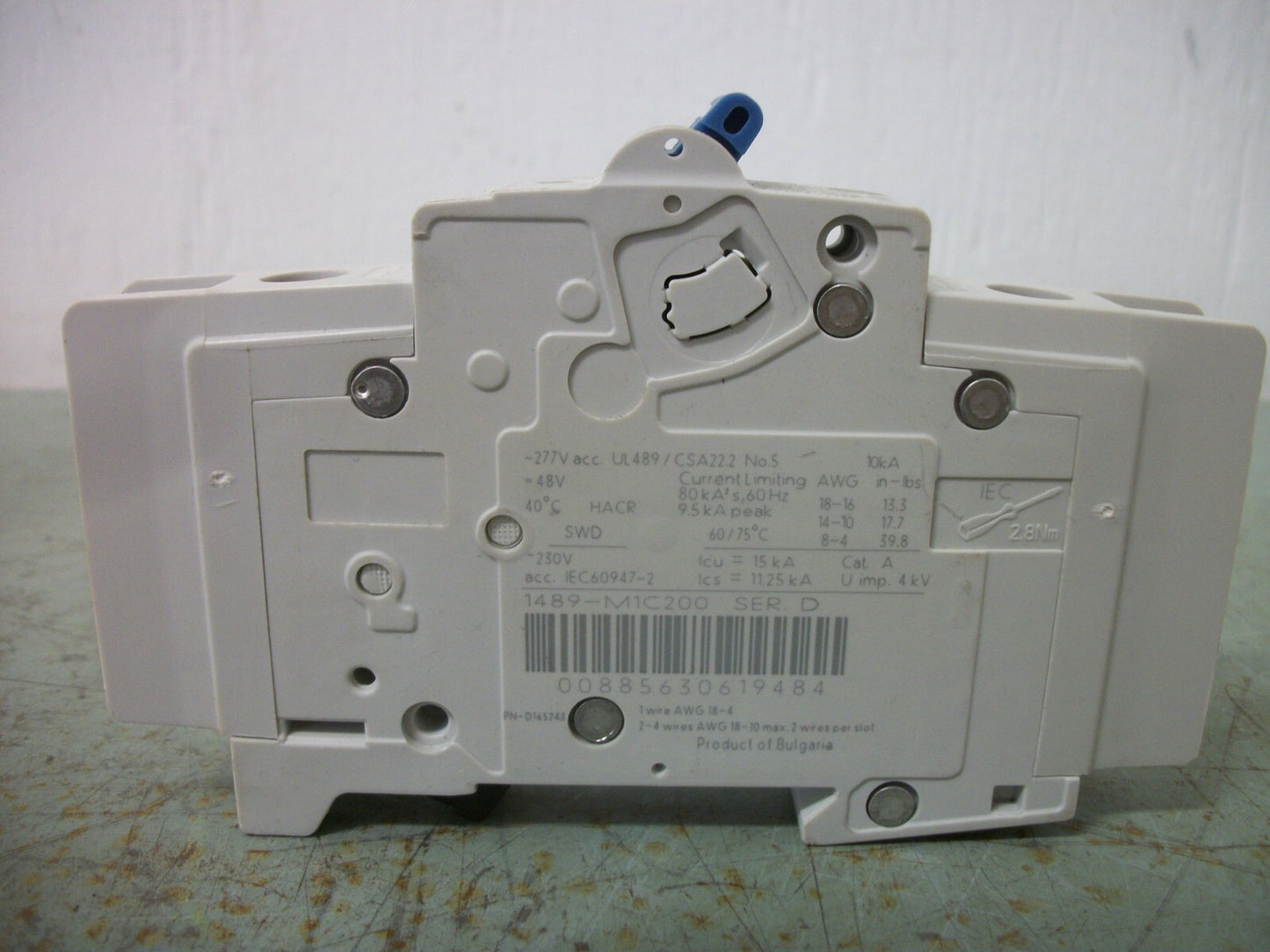 ALLEN-BRADLEY MINI CIRCUIT BREAKER 1489-M1C200 20AMP 277VOLT 1POLE