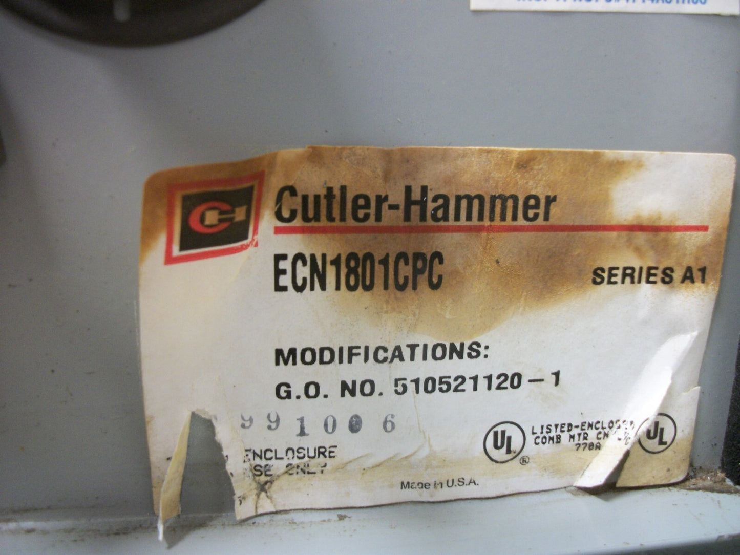 CUTLER-HAMMER STARTER COMBO SIZE 0 TYPE 1 AN16BN0 120VCOIL 30AMP FUSIBLE