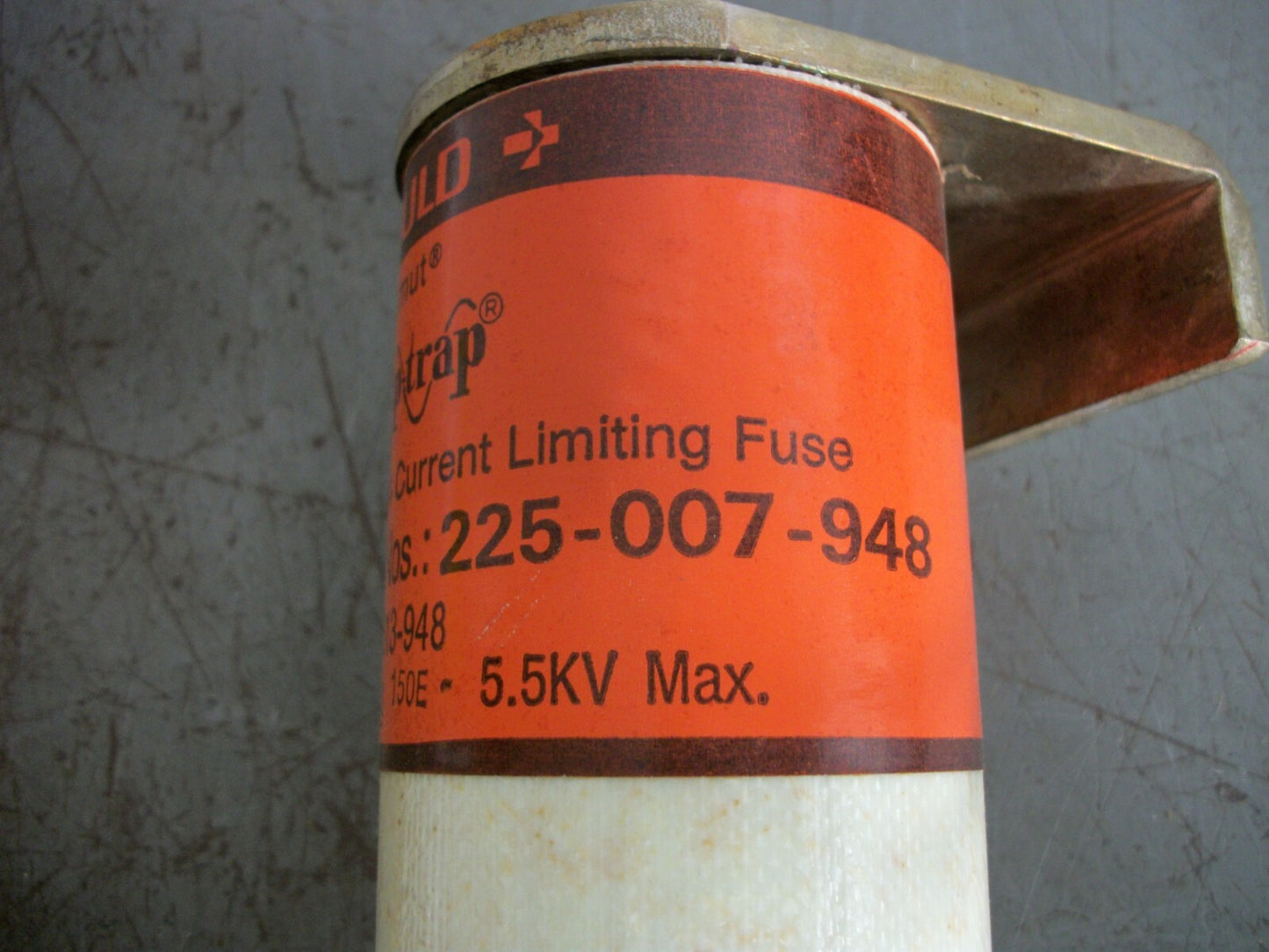 GOULD SHAWMUT AMP-TRAP CURRENT LIMITING FUSE 225-007-948 150E AMP 5.5kV NOB