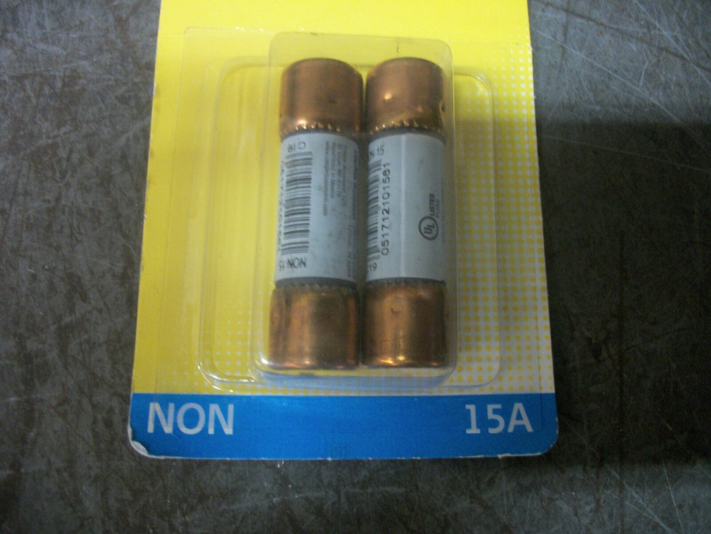 BUSSMANN 2-PACK NON-CURRENT LIMITING FUSES NON15 15AMP 250VOLT NEW