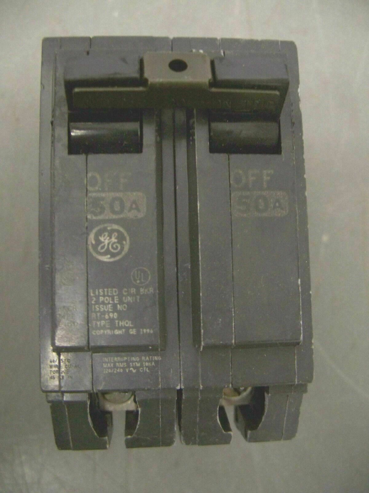 GE THQL CIRCUIT BREAKER THQL2150 50AMP 240VOLT 2POLE
