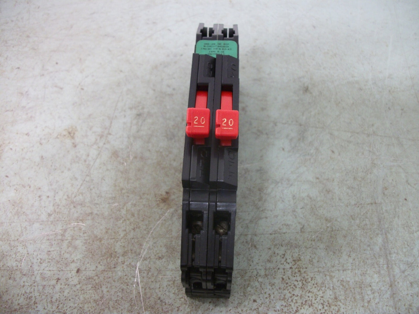 ZINSCO R38 TANDEM CIRCUIT BREAKER R3820 R382020 20AMP 240VOLT 2POLE