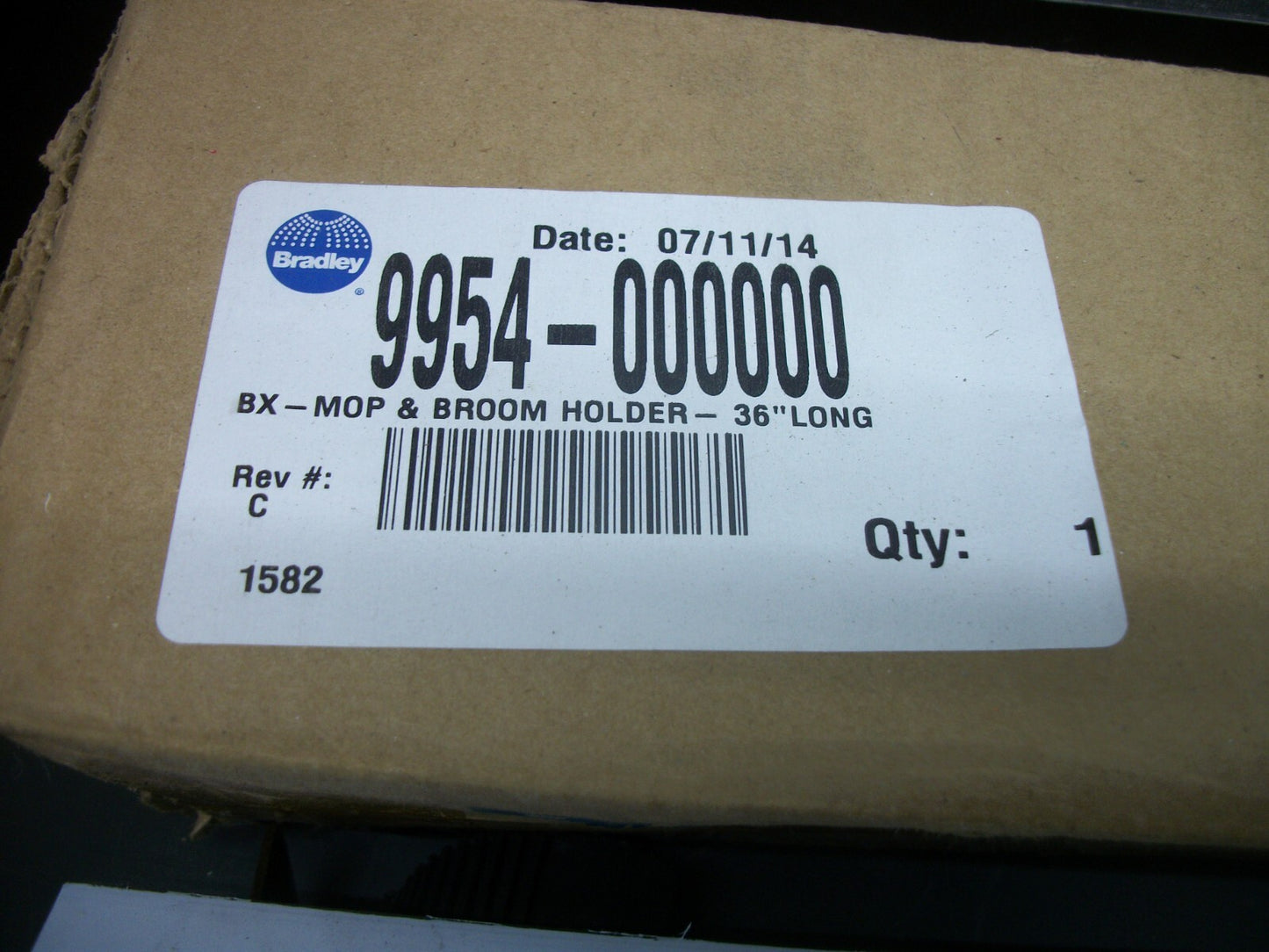 BRADLEY 36" BX - SS MOP & BROOM HOLDER 9954-000000 NIB