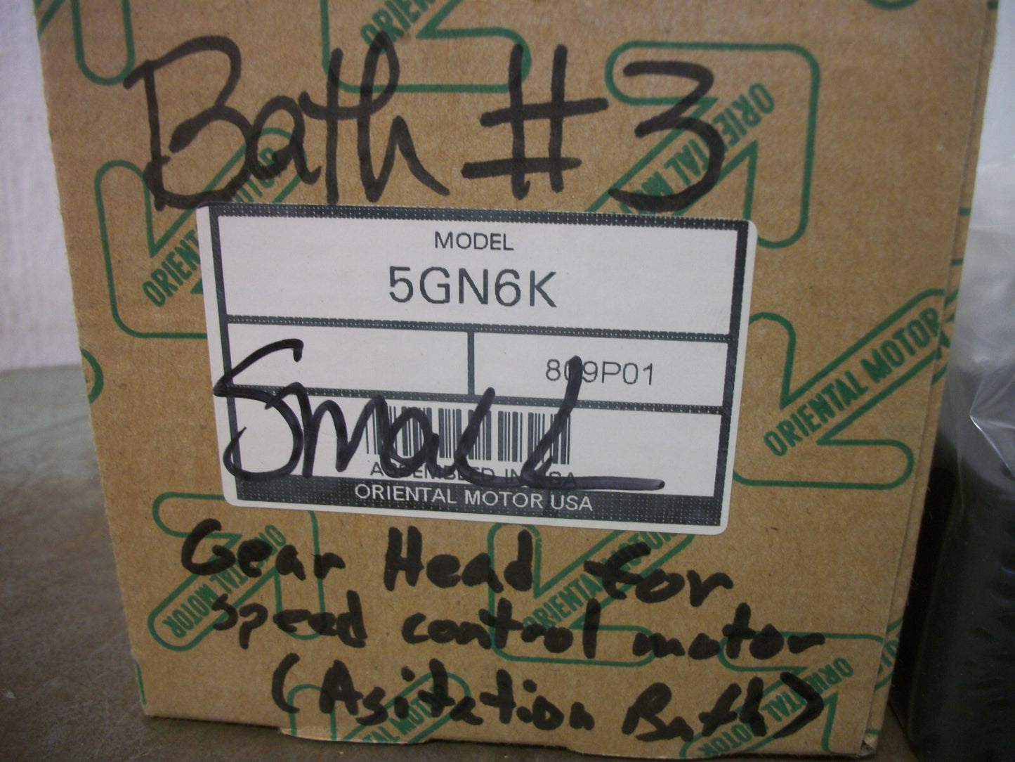 ORIENTAL MOTOR GEAR HEAD 5GN6K NIB