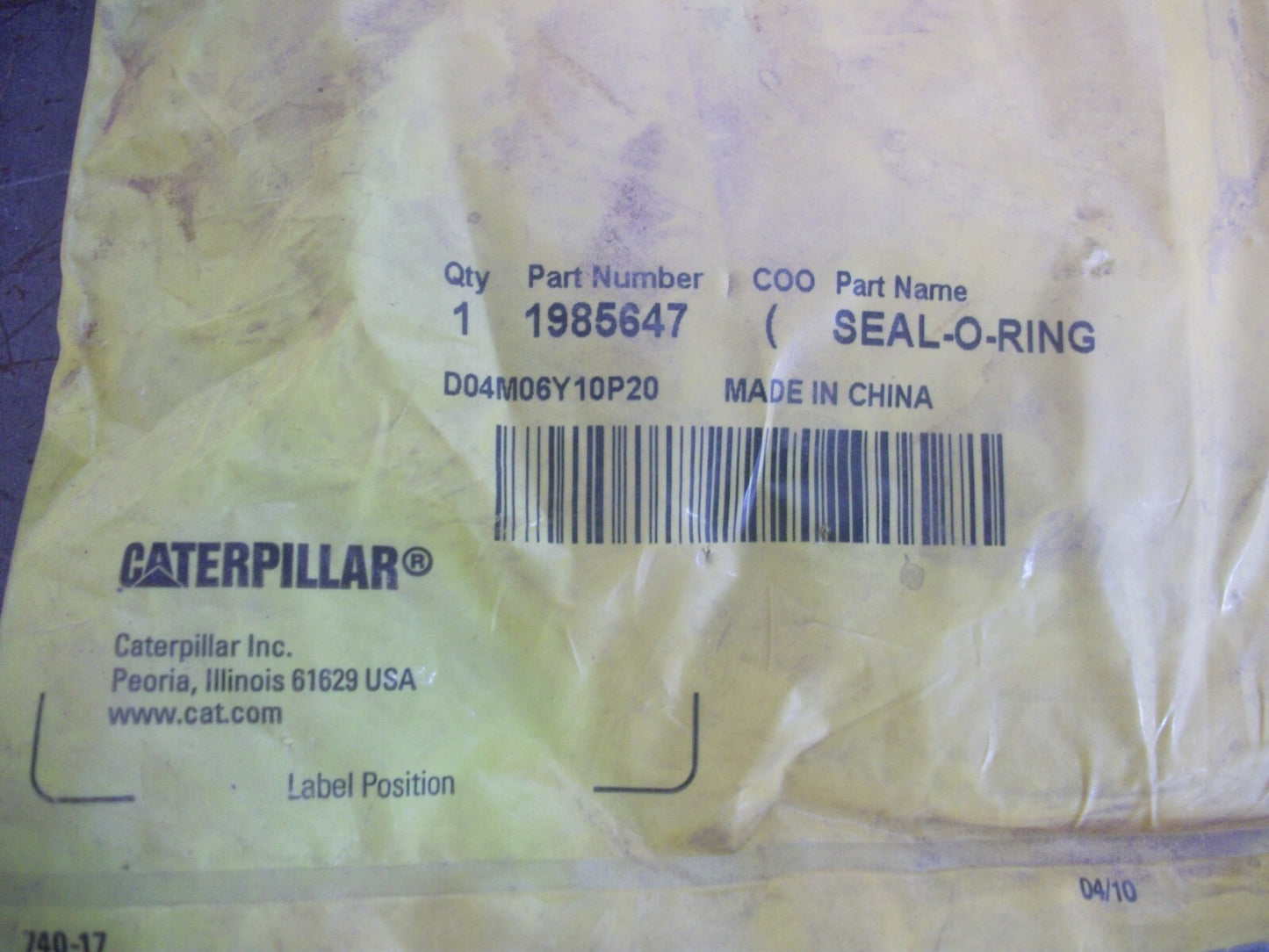 CAT SEAL-O-RING 1985647 NEW