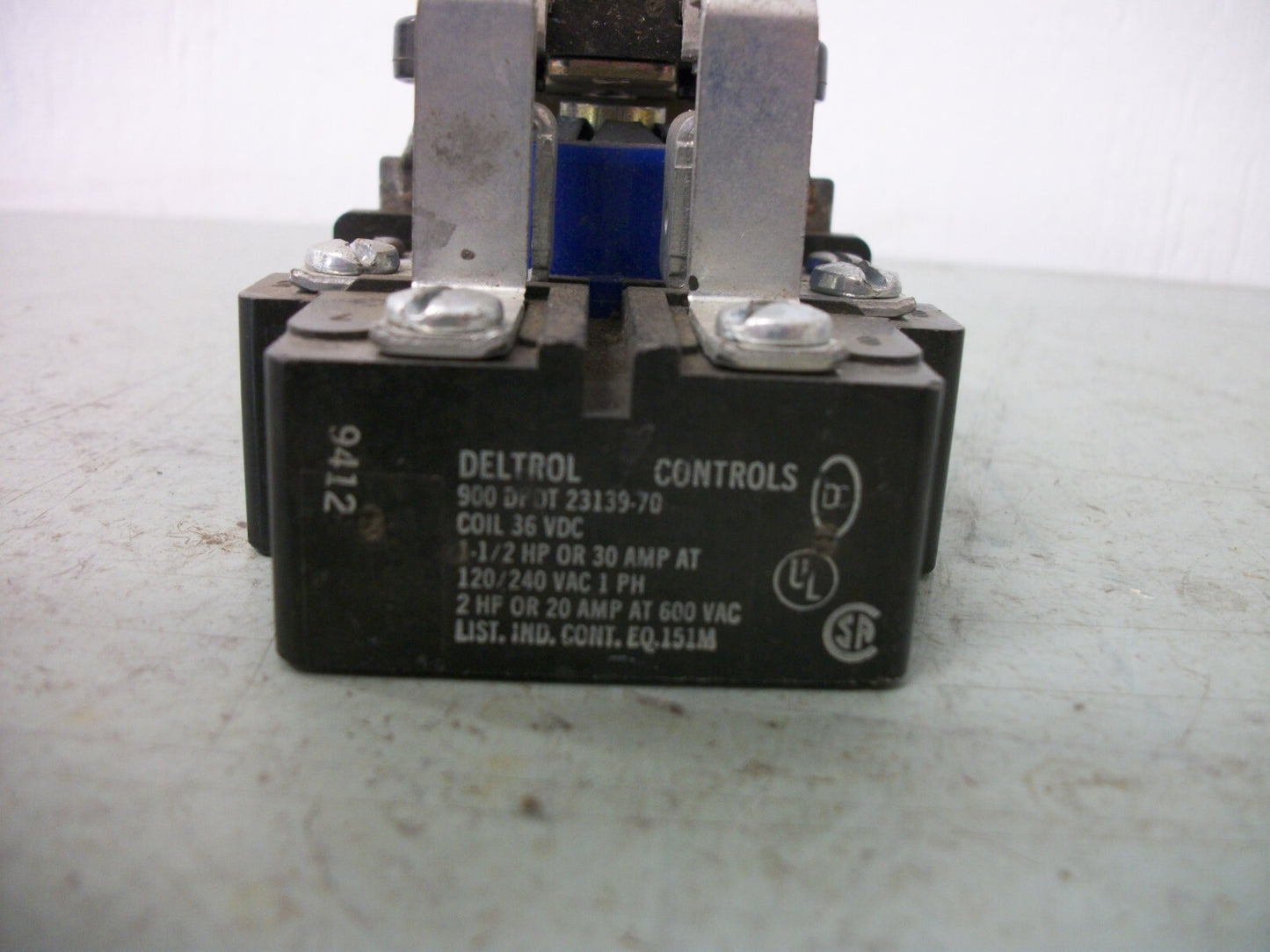 DELTROL 30AMP DPDT POWER RELAY 23139-70 36VCOIL 120/240VAC 1PH