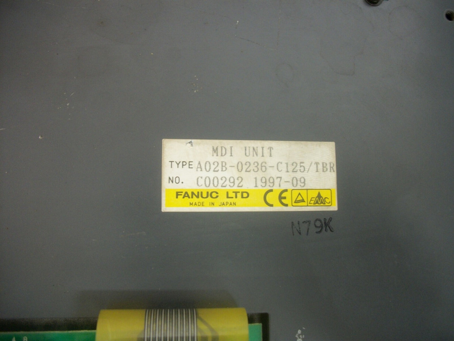 GE FANUC MDI KEYPAD UNIT A02B-0236-C125/TBR