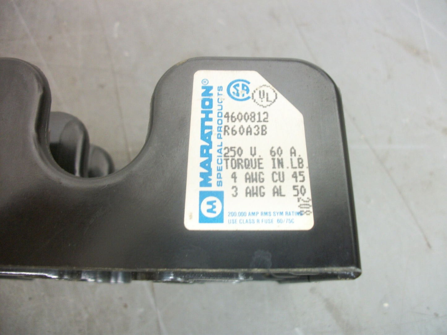 MARATHON CLASS R FUSEHOLDER R60A3B 60AMP 250VOLT 3POLE