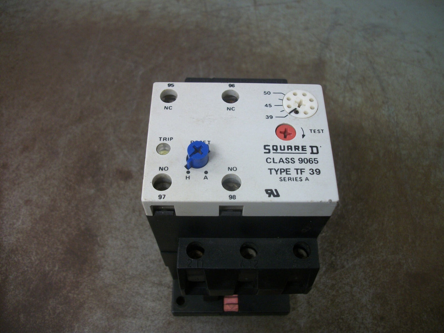 SQUARE D THERMAL OVERLOAD RELAY 9065TF39 39-50AMP