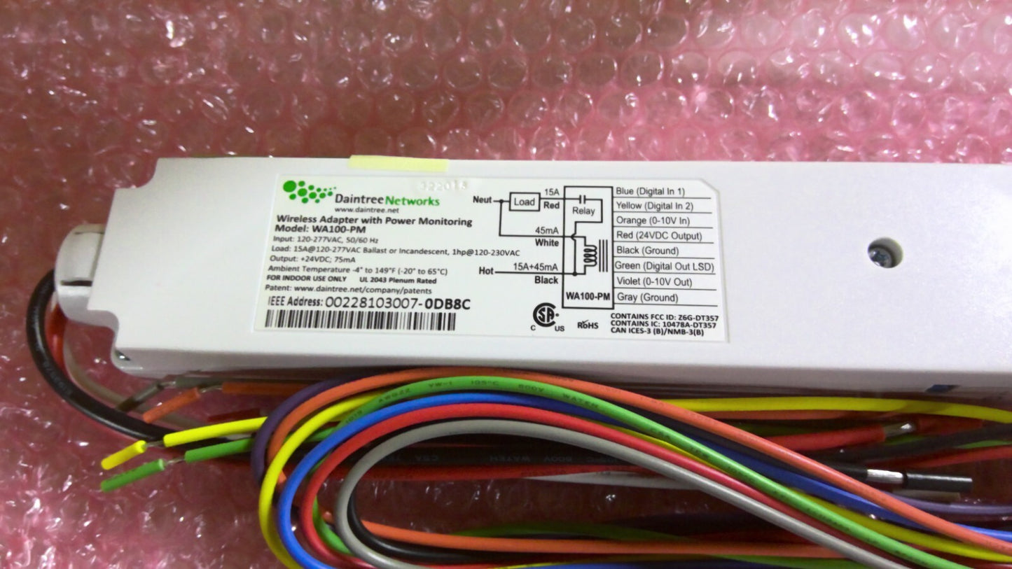 DAINTREE NETWORKS WIRELESS ADAPTER WITH POWER MONITORING WA100-PM NOB