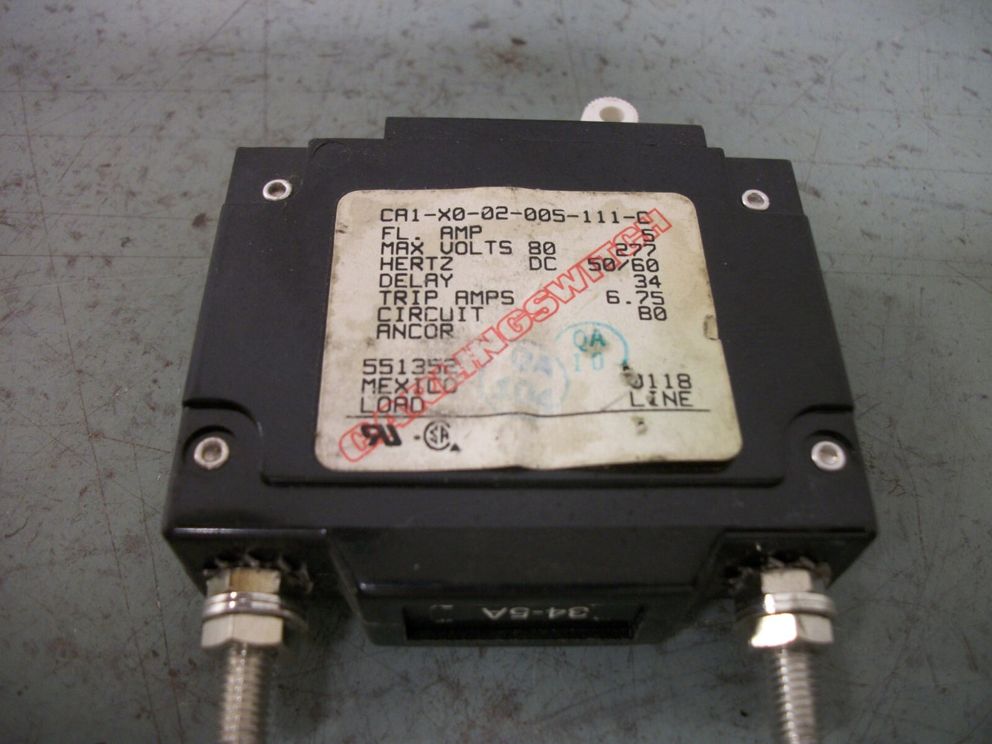 CARLINGSWITCH LOT OF 3 CIRCUIT BREAKERS CA1-X0-005-111-C 5AMP 277VOLT 1POLE