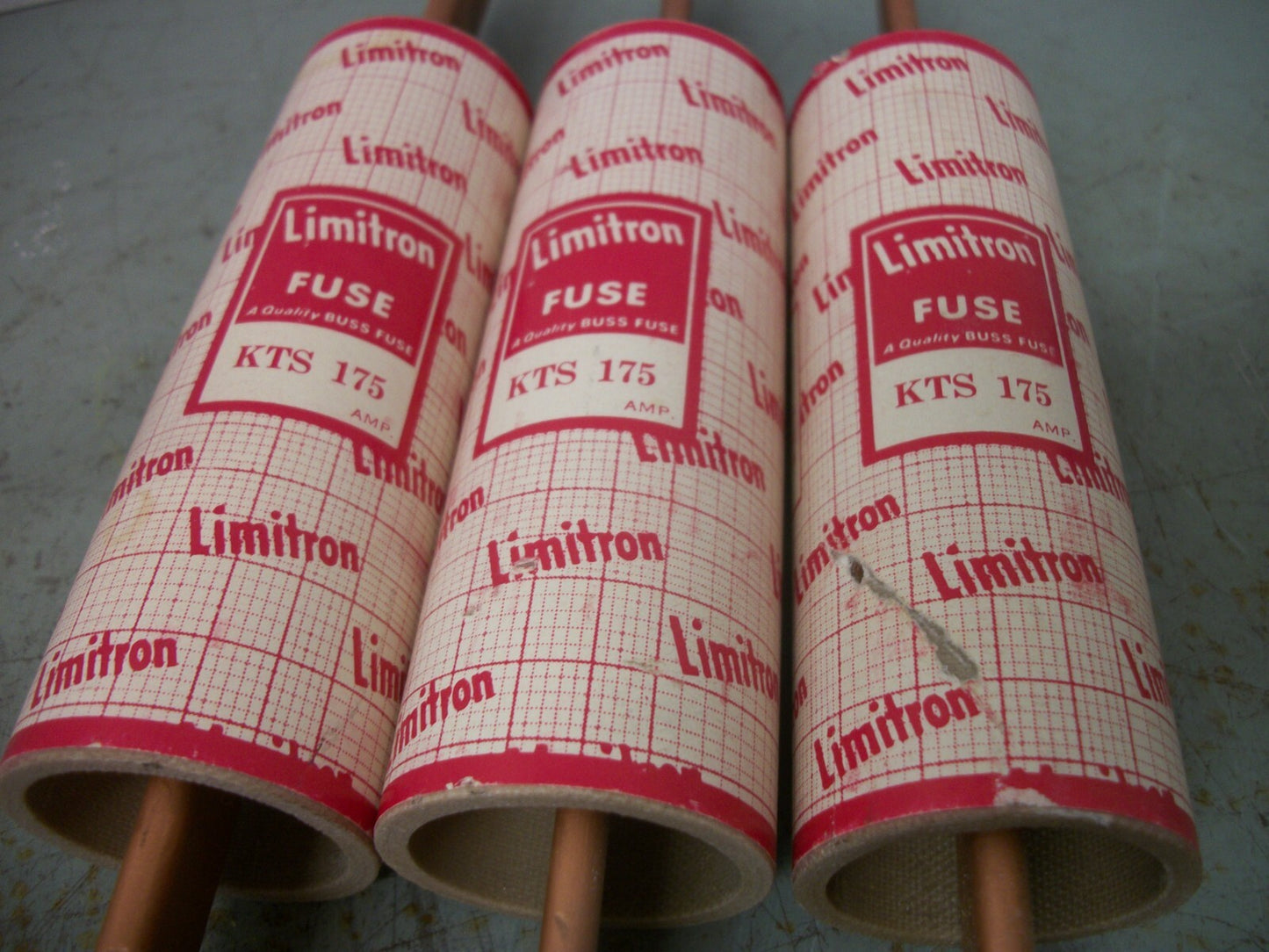 BUSSMANN LOT OF 3 LIMITRON FUSES KTS175 175AMP 600VOLT