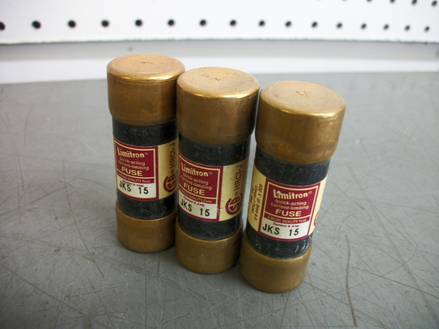 BUSSMANN LOT OF 3 LIMITRON FUSES JKS15 15AMP 600VOLT NOB