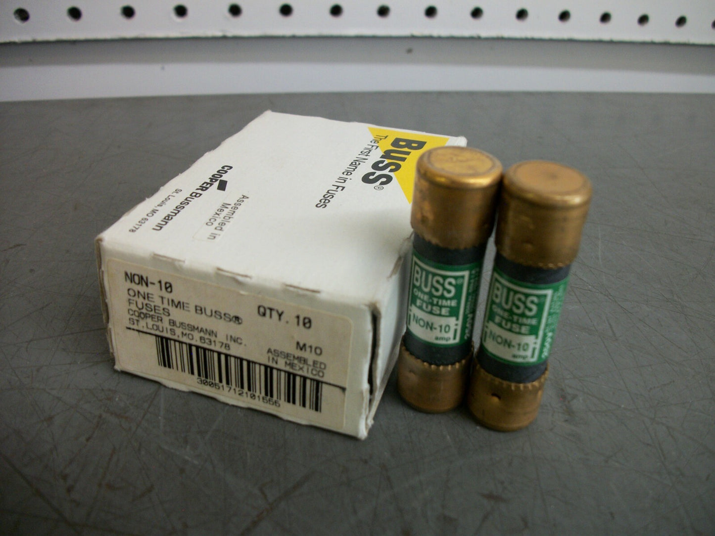BUSSMANN BOX OF 2 ONE-TIME FUSES NON-10 10AMP 250VOLT NIB