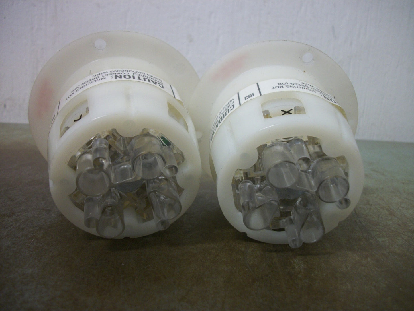 HUBBELL LOT OF 2 FLANGED TWIST-LOCK RECEPTACLES HBL2436 20A 480V 3PH 3P 4W GRND