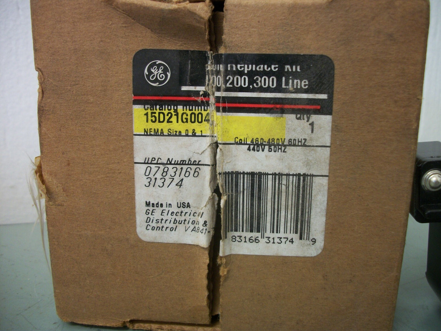 GE MAGNETIC COIL FOR SIZES 0 & 1 15D21G004 480VCOIL NIB