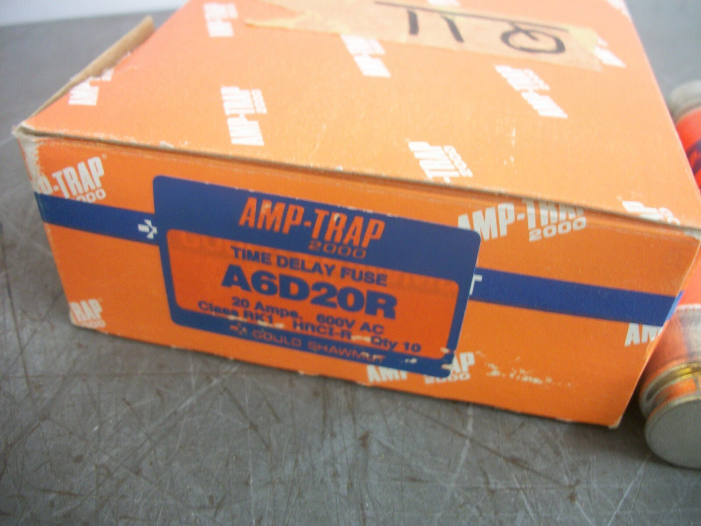 GOULD SHAWMUT BOX OF 2 AMP-TRAP FUSES A6D20R 20AMP 600VOLT NIB
