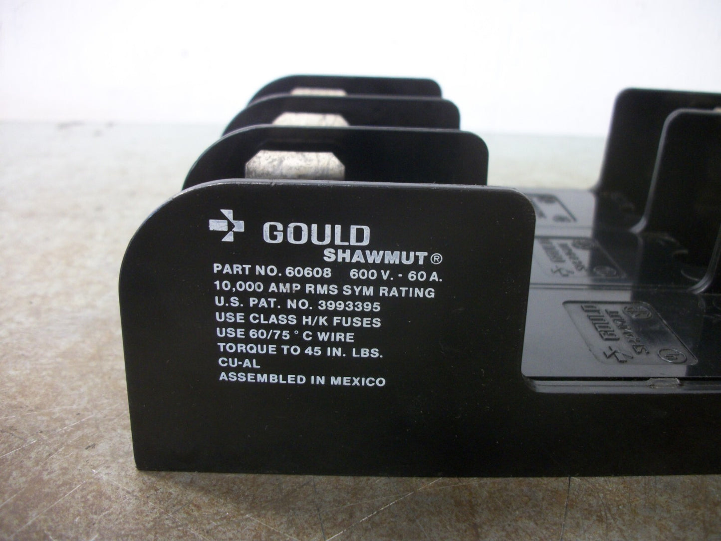 GOULD SHAWMUT CLASS H/K FUSEHOLDER 60608 60AMP 600VOLT 3POLE