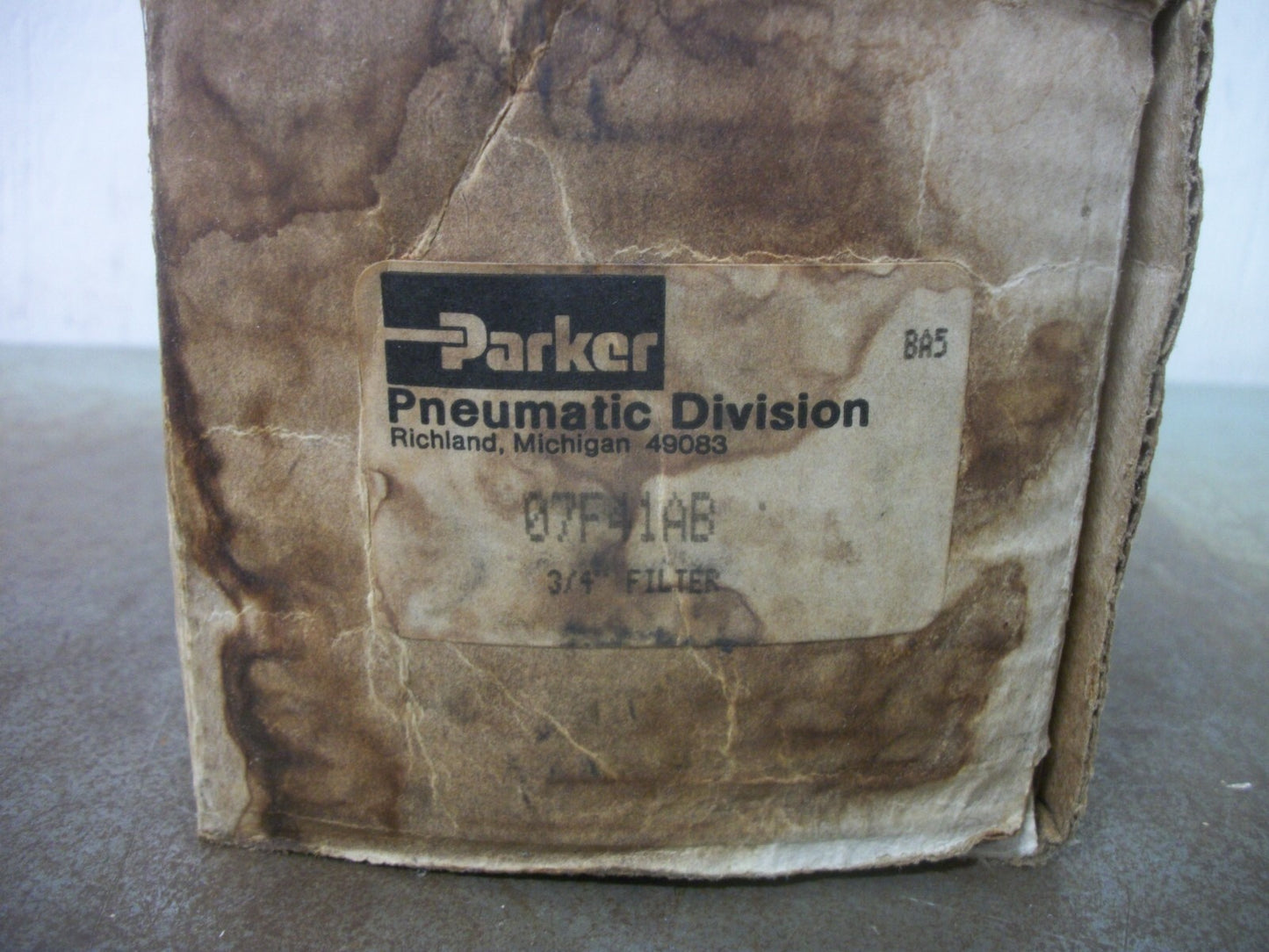PARKER 3/4" PNEUMATIC FILTER 07F41AB 150PSIG 10.3BAR NIB