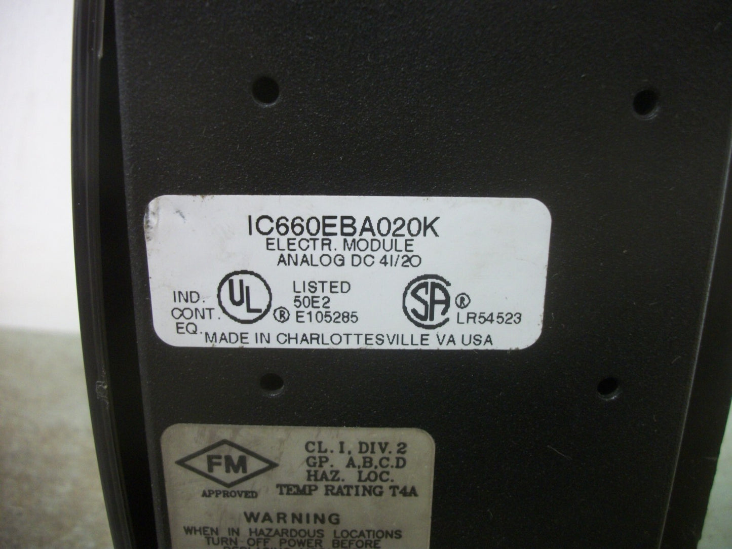 GE FANUC ANALOG DC 4I/2O PLC I/O MODULE IC660EBA020K