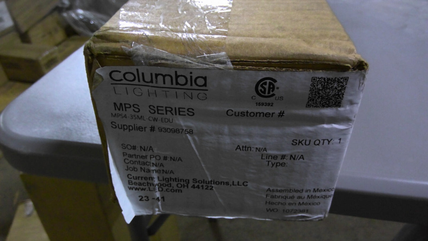 COLUMBIA MPS 4' LED LIGHT MPS4-35ML-CW-EDU NIB