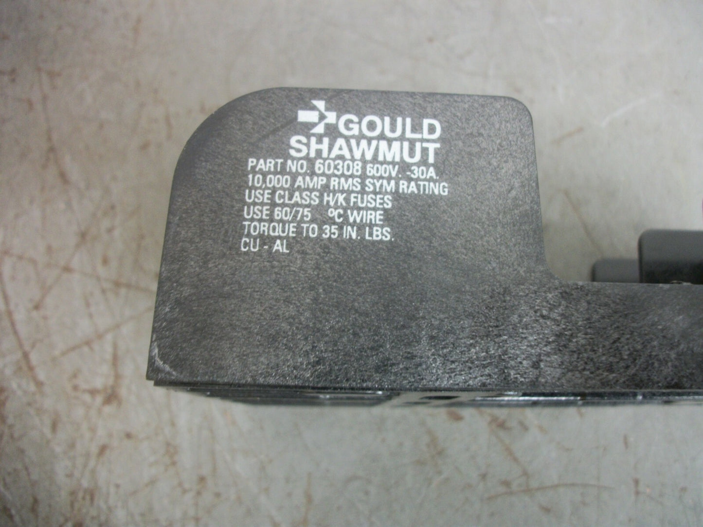 GOULD SHAWMUT FUSEHOLDER 60308 30AMP 600VOLT 3POLE