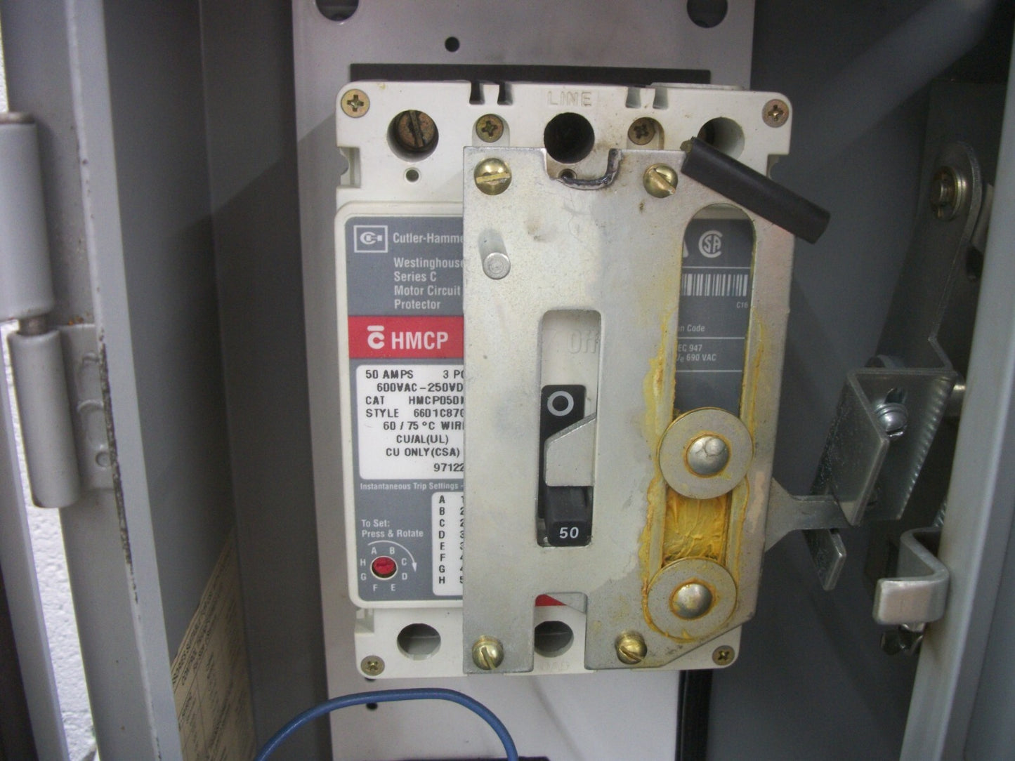 CUTLER-HAMMER STARTER COMBO SIZE 2 AN16GN0 120VCOIL 50AMP BREAKER