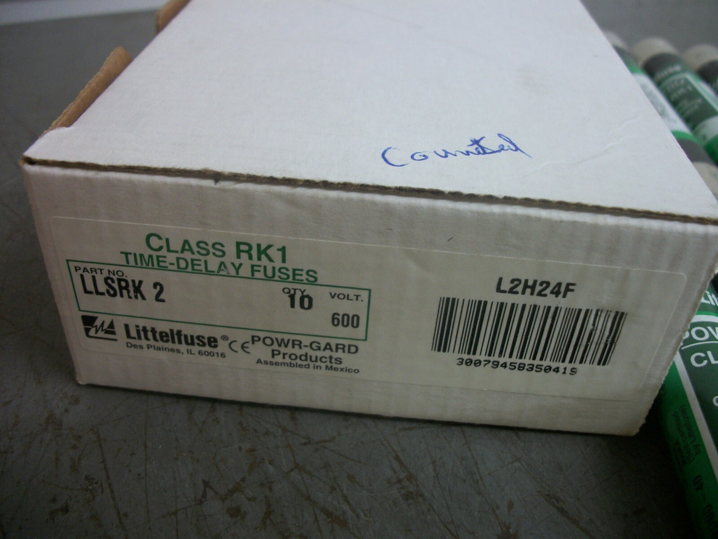 LITTELFUSE BOX OF 10 POWR-GARD FUSES LLSRK2 2AMP 600VOLT NIB