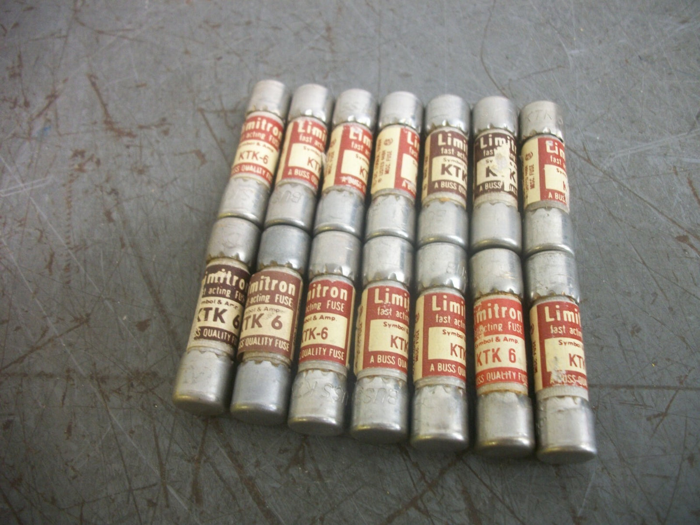 BUSSMANN LOT OF 14 LIMITRON FUSES KTK6 6AMP 600VOLT NOB