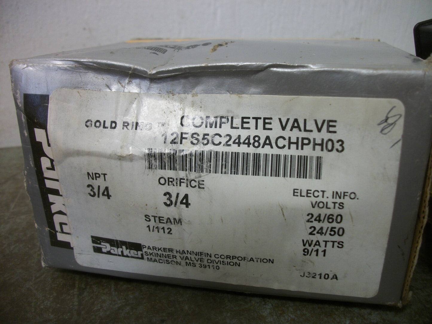 PARKER 3/4" SOLENOID VALVE 12FS5C2448ACHPH03 24VCOIL 9/11WATT NIB