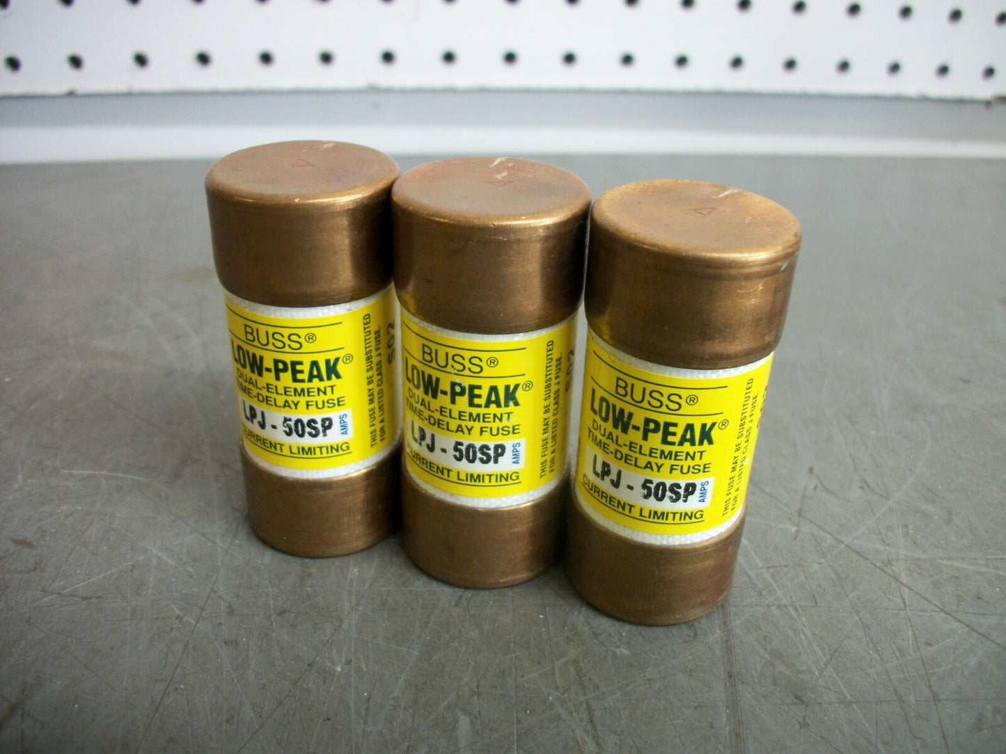 BUSSMANN LOT OF 3 LOW-PEAK FUSES LPJ-50SP 50AMP 600VOLT