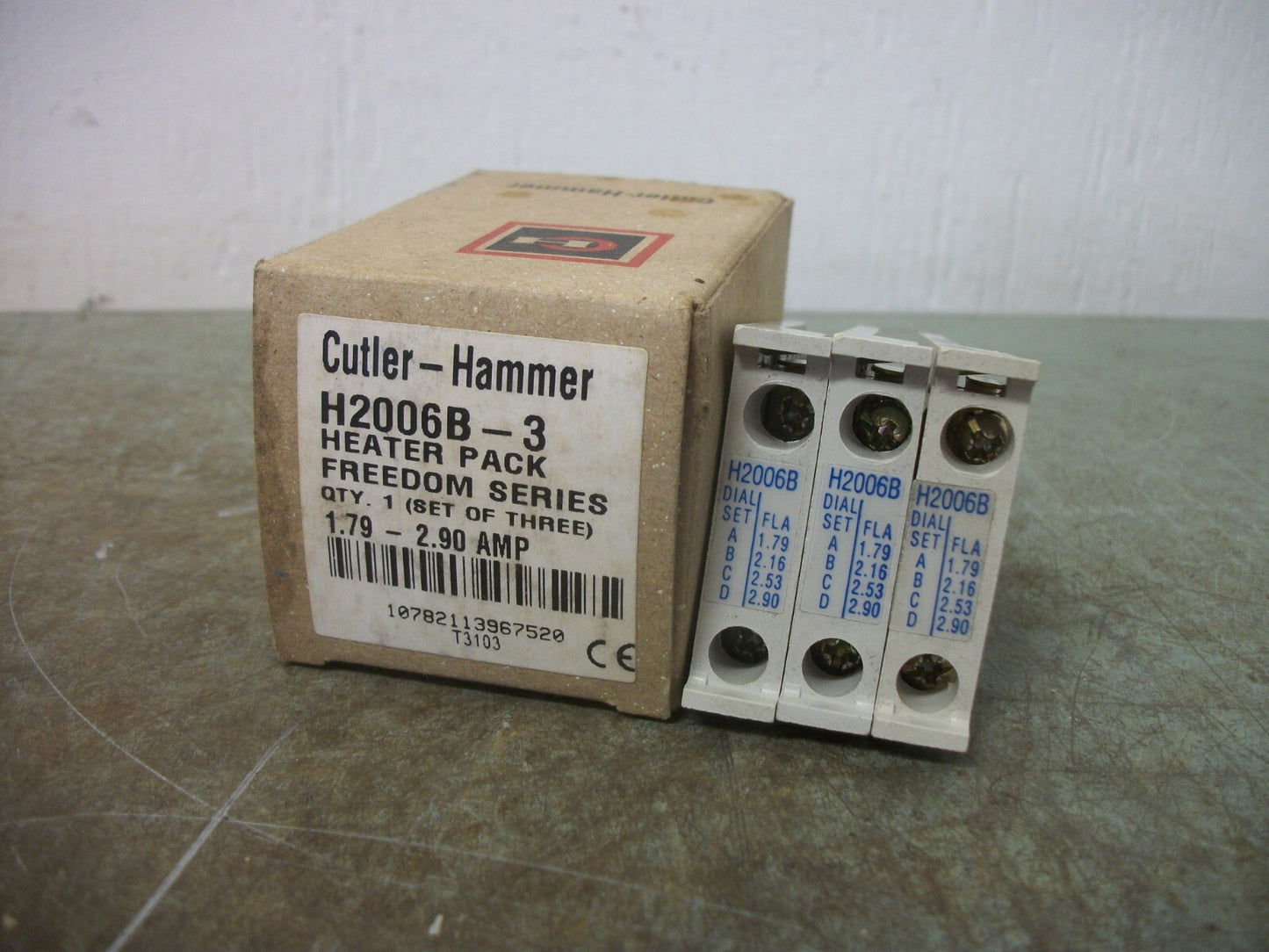 CUTLER-HAMMER BOX OF 3 FREEDOM SERIES OVERLOAD RELAY HEATERS H2006B-3 NIB