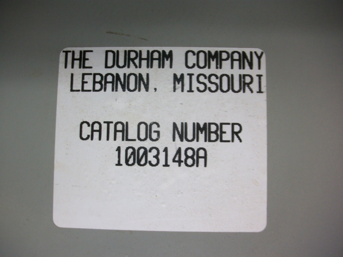 DURHAM COMPANY 24 X 24 X 10 ENCLOSURE TYPE 1 1003148A