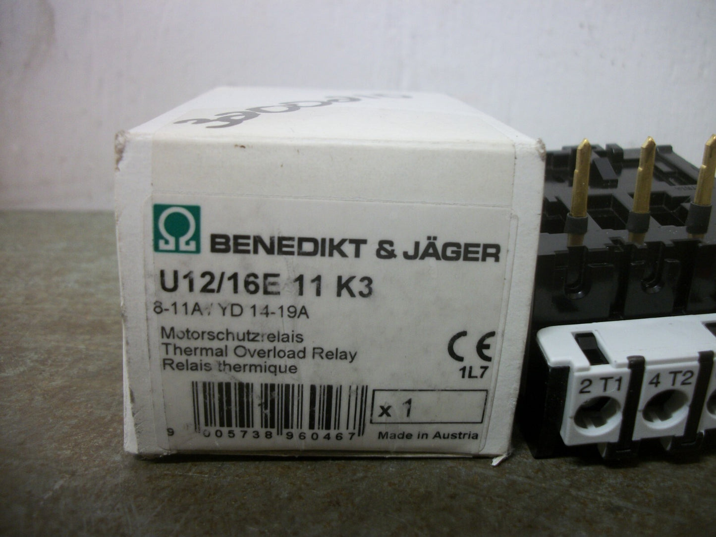 BENEDIKT & JAGER THERMAL OVERLOAD RELAY U12/16E 11 K3 8-11AMP NIB