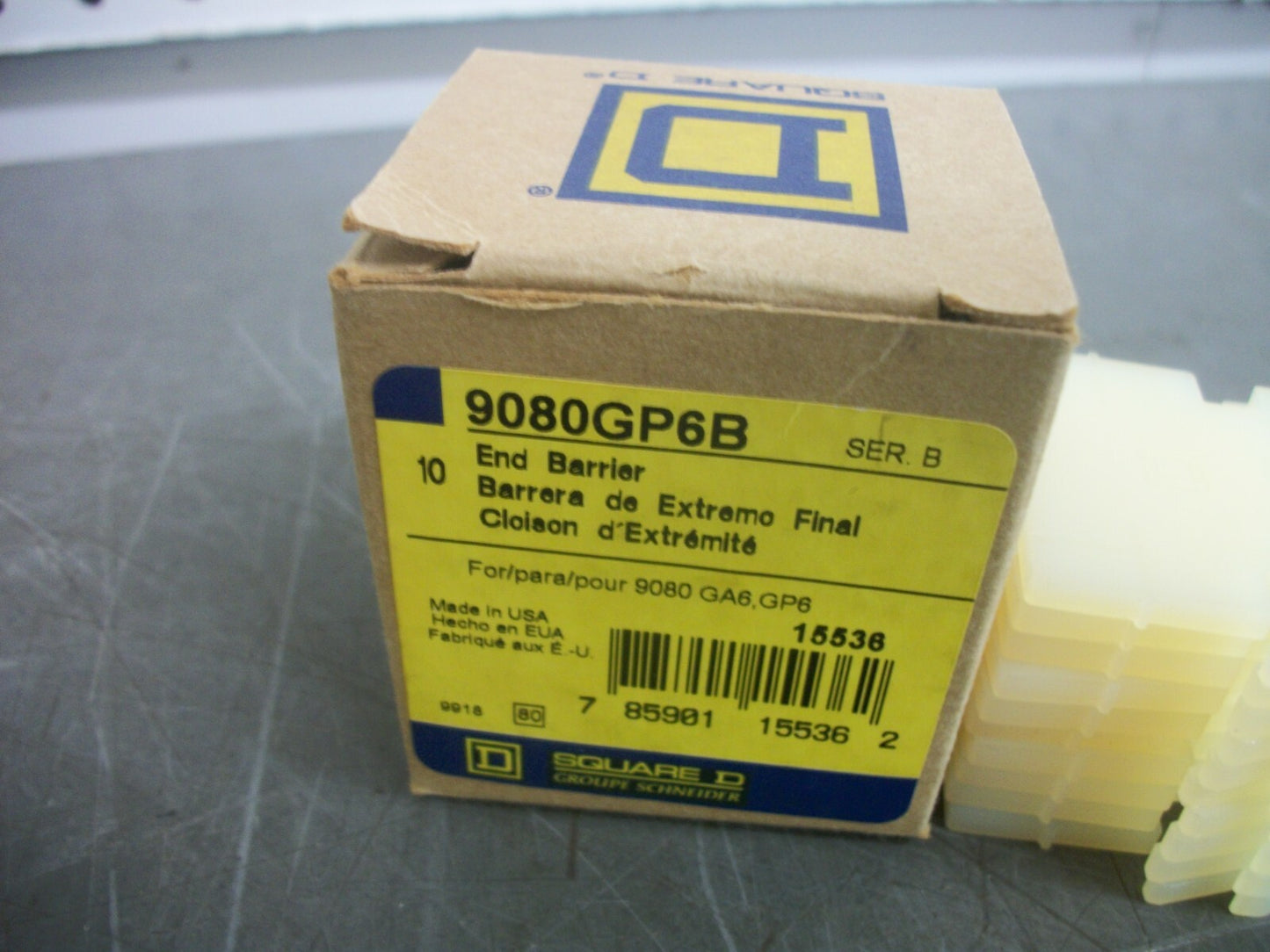SQUARE D BOX OF 10 END BARRIERS 9080GP6B NIB