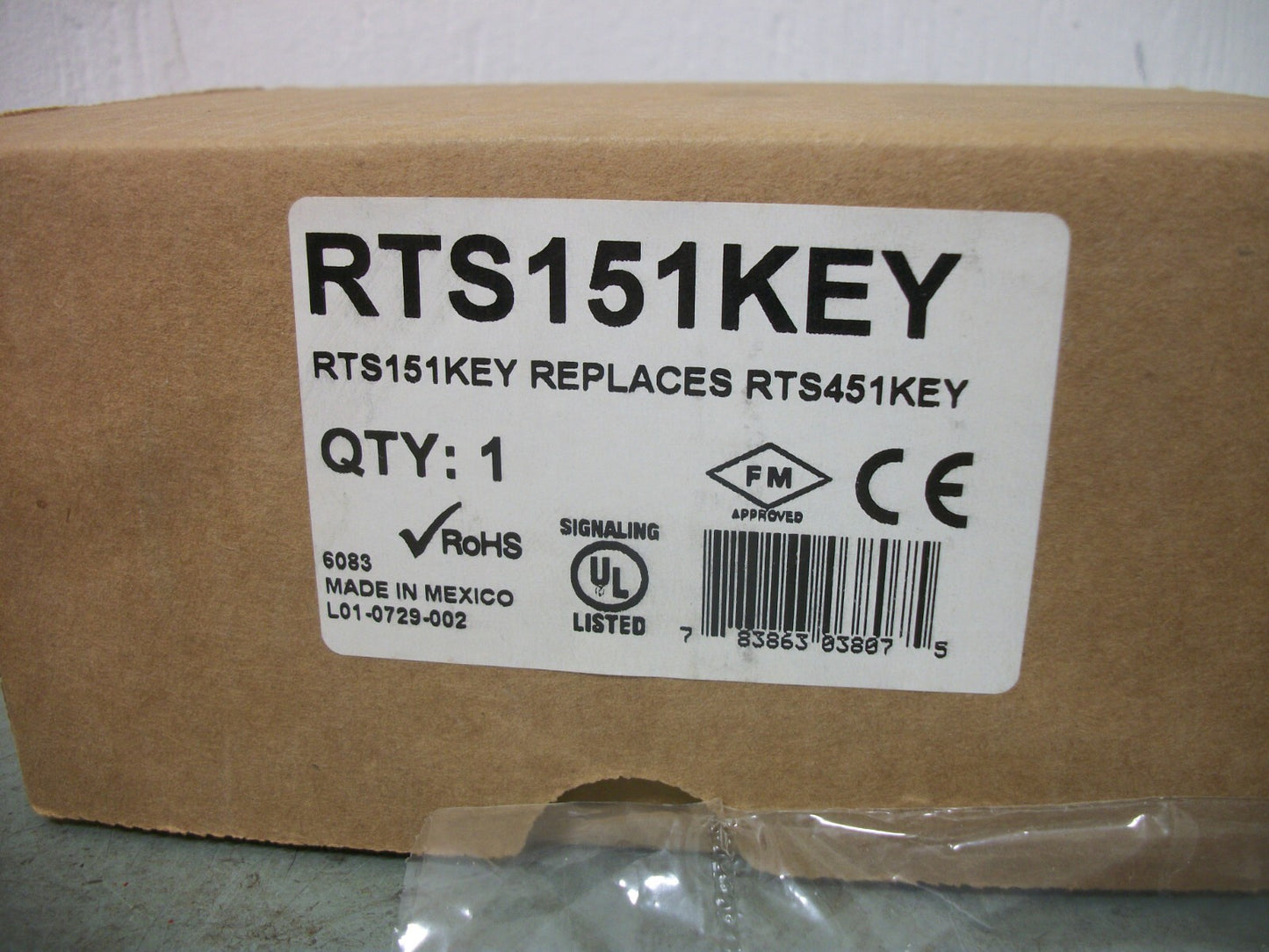 SYSTEM SENSOR FIRE ALARM TEST STATION W/KEY RTS151KEY NIB