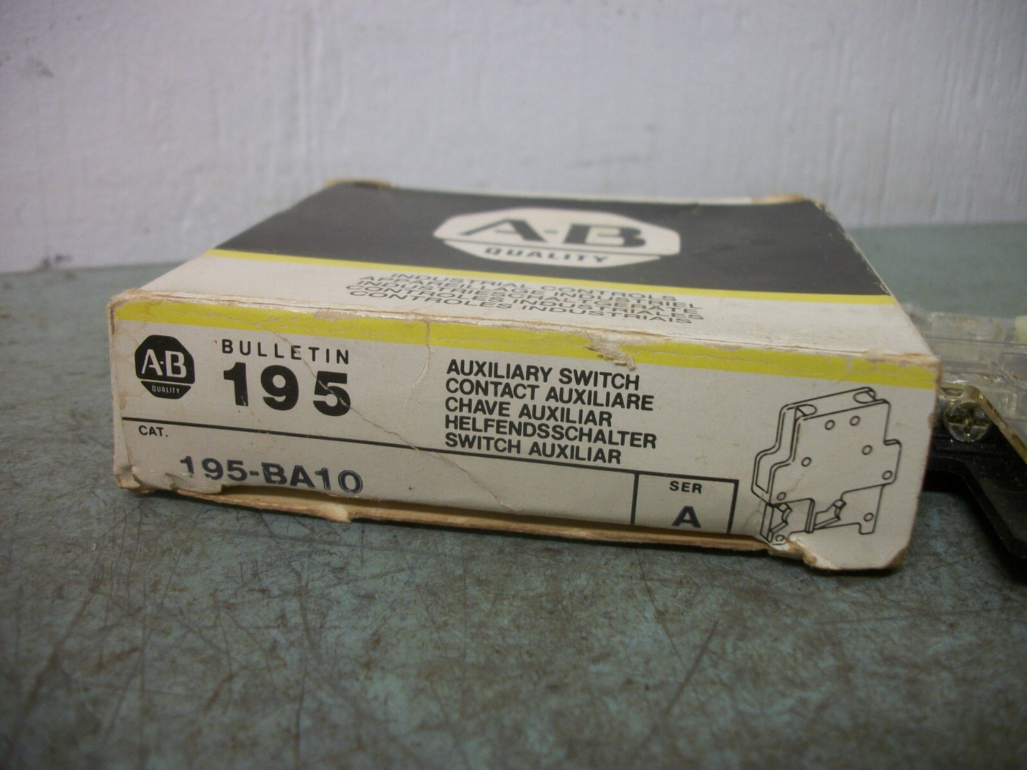 ALLEN-BRADLEY N.O. AUXILIARY CONTACT BLOCK 195-BA10 NIB