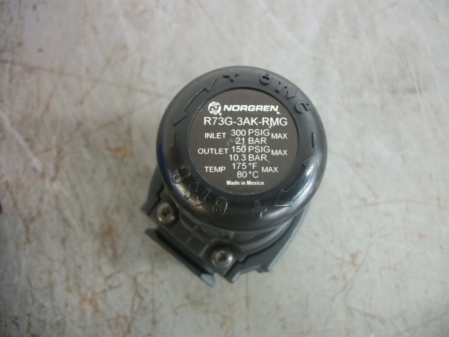 NORGREN PNEUMATIC PRESSURE REGULATOR R73G-3AK-RMG 150PSI 10.3BAR