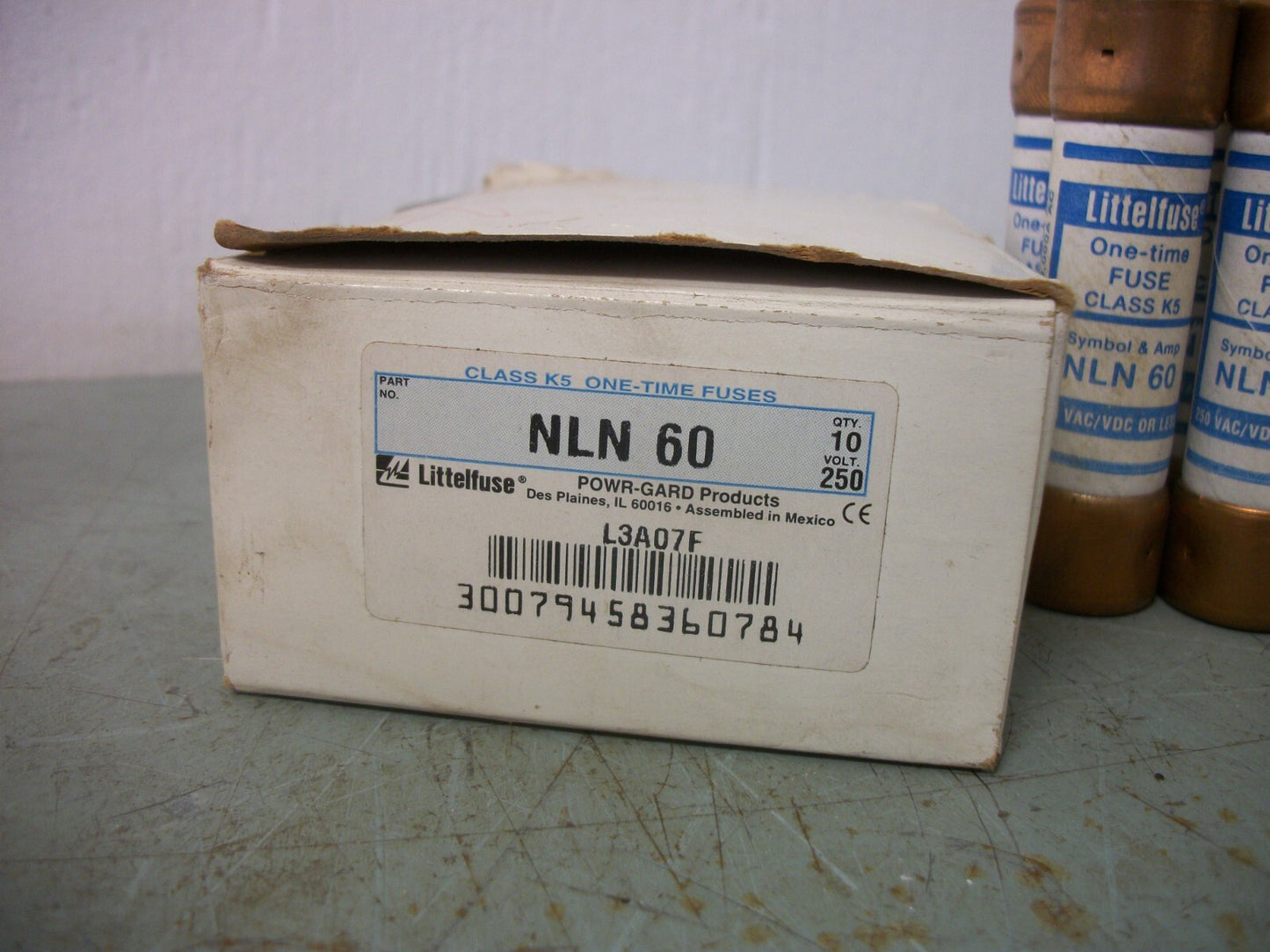 LITTELFUSE BOX OF 5 POWR-GARD FUSES NLN60 60AMP 250VOLT NIB