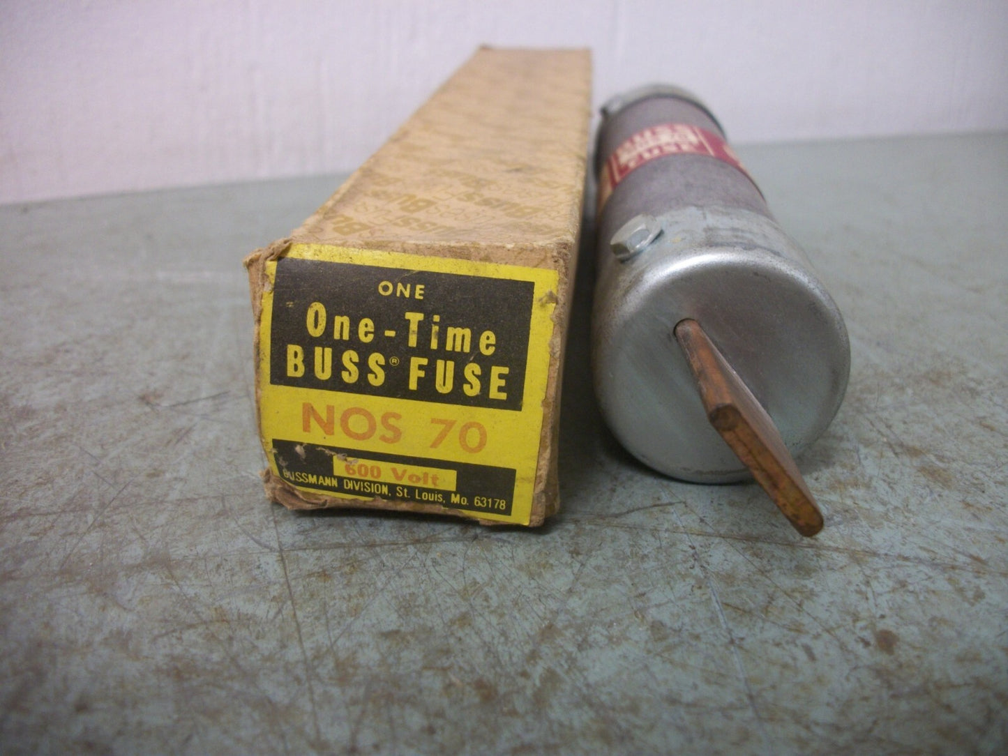 BUSSMANN ONE-TIME FUSE NOS70 70AMP 600VOLT NIB