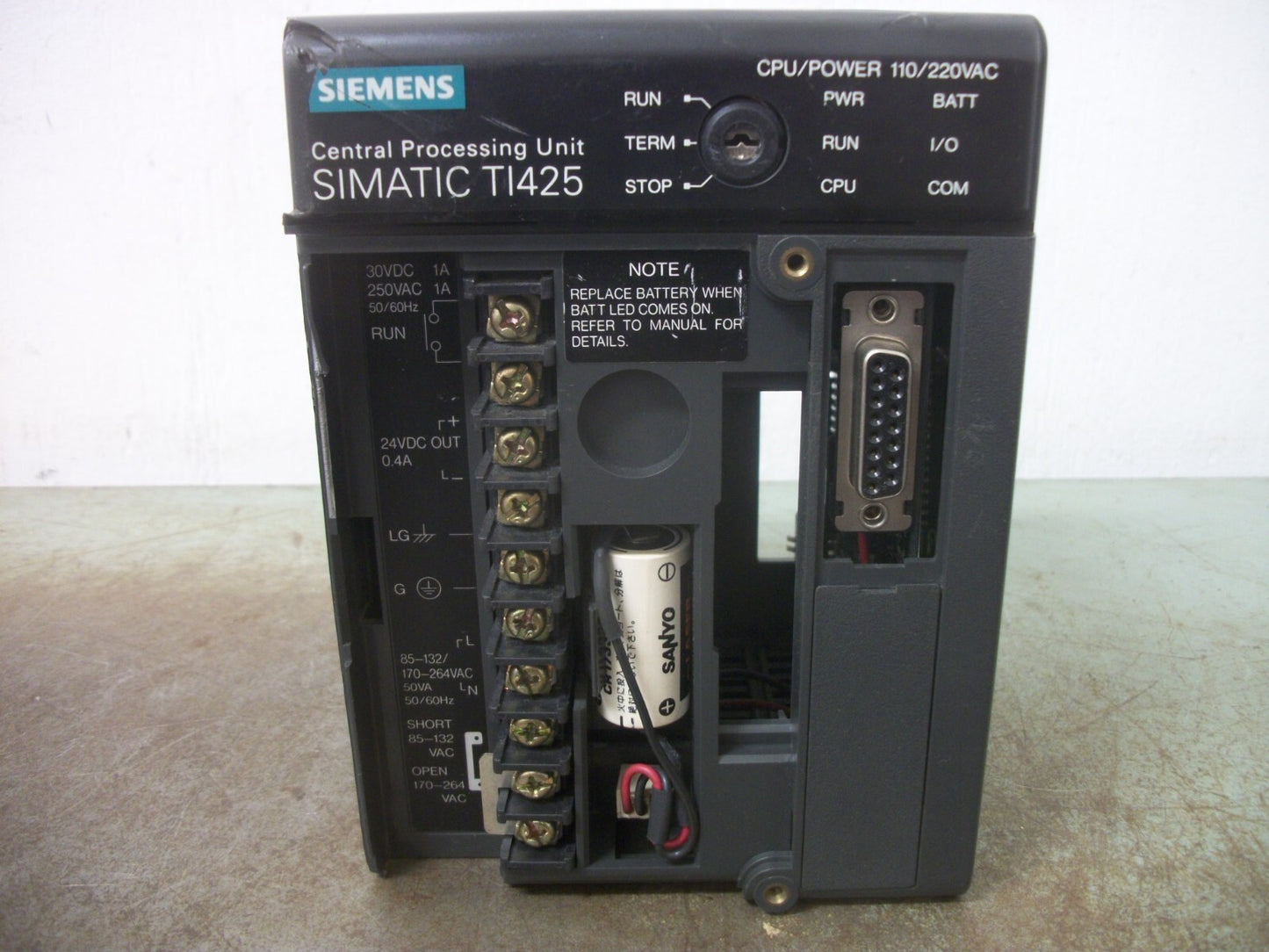 SIEMENS SIMATIC TI425 CPU CENTRAL PROCESSING UNIT TI425-CPU