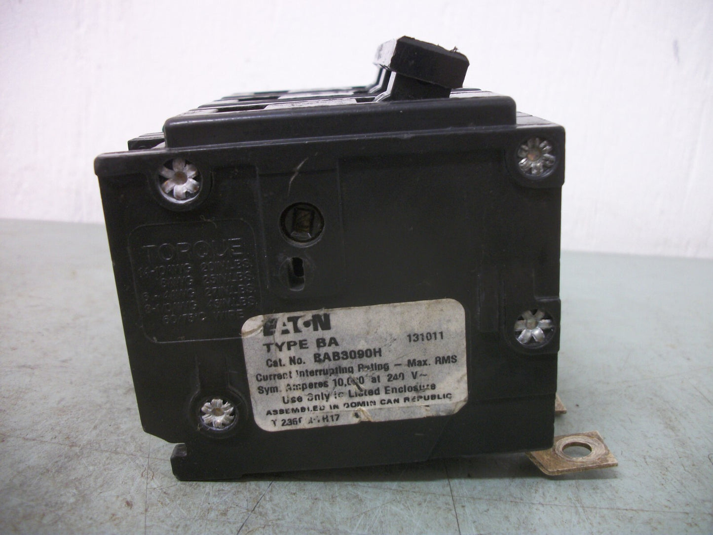 CUTLER-HAMMER BA CIRCUIT BREAKER BAB3090H 90AMP 240VOLT 3POLE