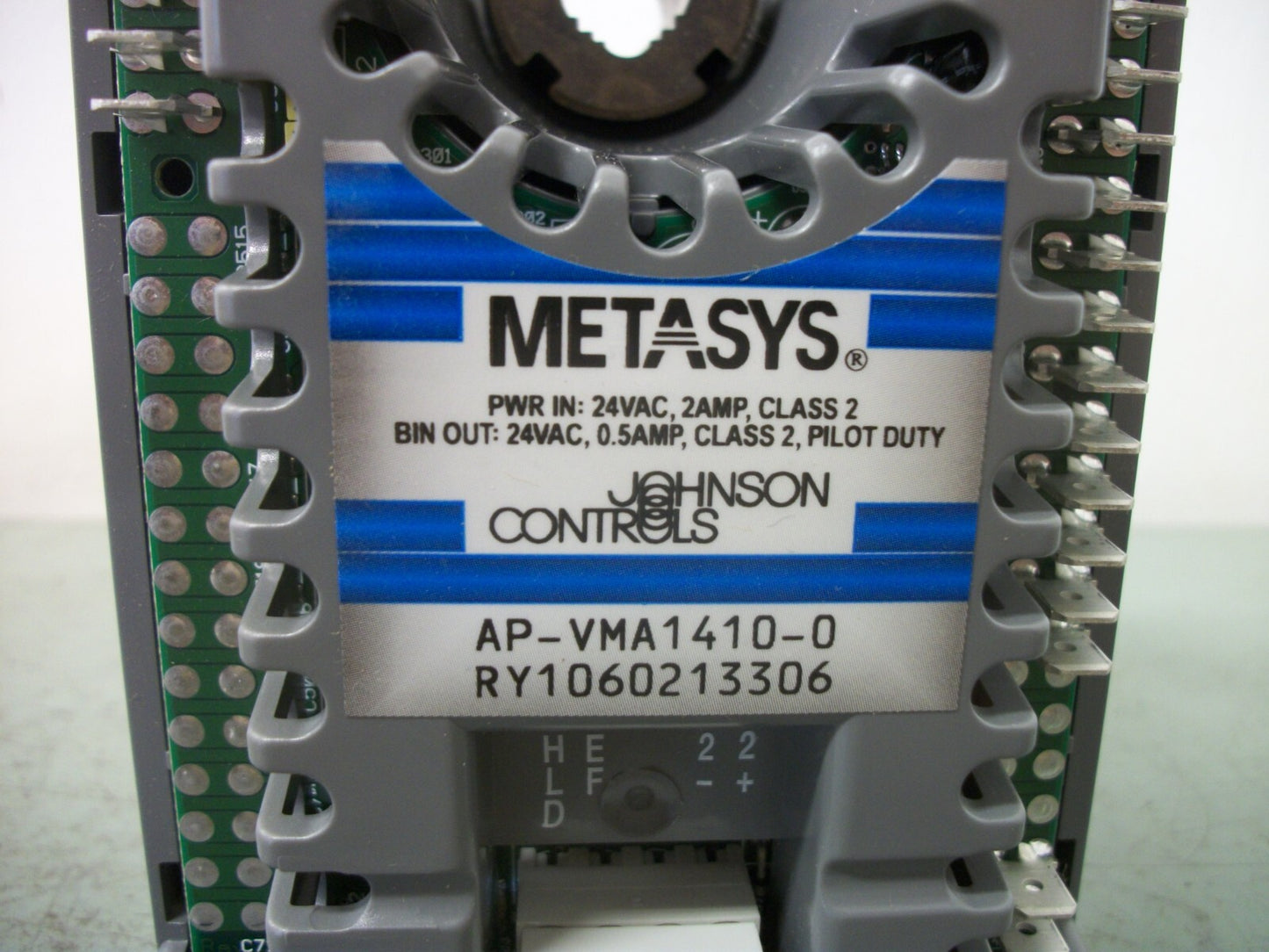 JOHNSON CONTROLS METASYS ELECTRIC MOTOR ACTUATOR AP-VMA1410-0 24VAC 0.5AMP NOB