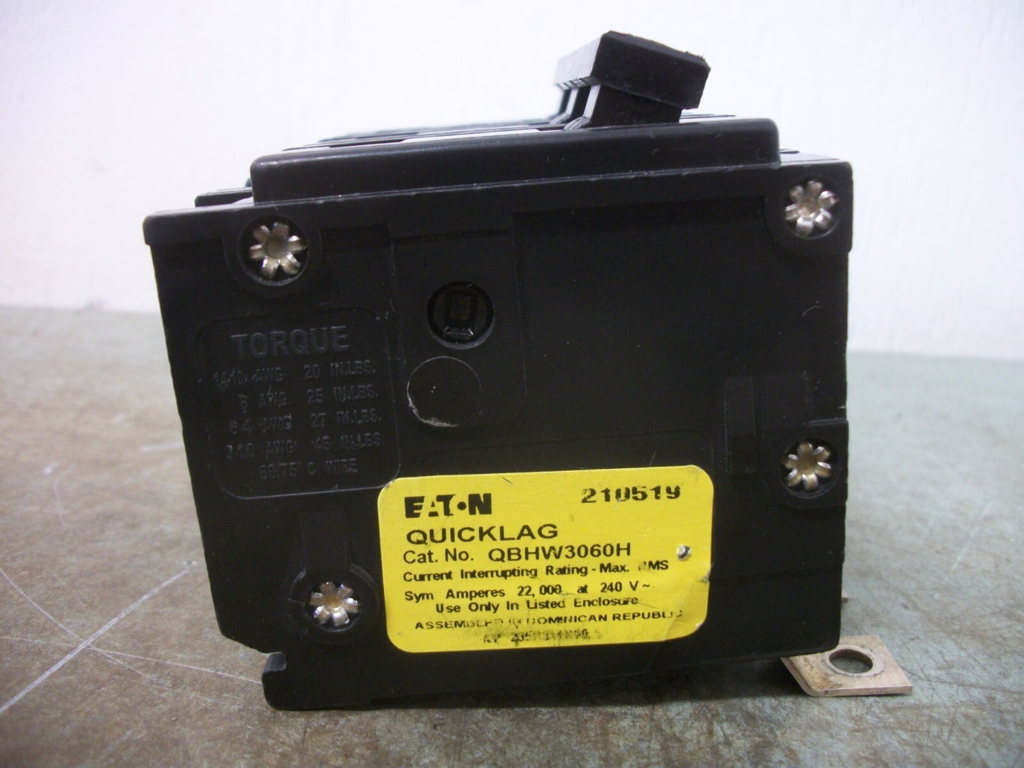 CUTLER-HAMMER QBHW CIRCUIT BREAKER QBHW3060H 60AMP 240VOLT 3POLE